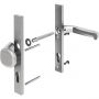 Garniture à bequille et à bouton aspect inox, TraumGarten