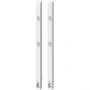 TraumGarten kit de poteaux pour portail double de clôture occultante blanc