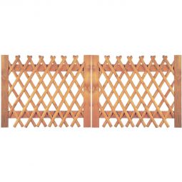 Clôture de jardin T&J clôture de chasseur porte double type champêtre classique en pin/épicéa imprégné, disponible en 300x80, 300x100 et 300x120 cm
