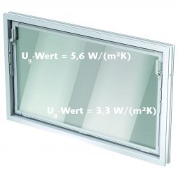 ACO Fenêtre de pièce secondaire Fenêtre basculante verre simple ESG Vitrage thermo-isolant, profilés creux multichambres intégrés pour un pouvoir isolant élevé, grande surface vitrée pour une incidence maximale de la lumière