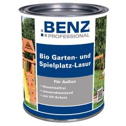 Lasure bio finition bois BENZ PROFESSIONAL produit de protection du bois Imprégnation biologique bois de jardin & aire de jeux, plusieurs couleurs, résistant aux intempéries et fortement hydrofuge