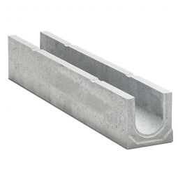 Caniveau de drainage BIRCOplus canal avec pente intérieure Canal de drainage de diamètre nominal 100mm, béton résistant au gel et au sel de déneigement, maniement facile, pente de 0,5 %