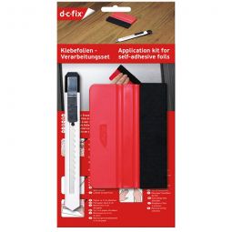 Kit de finition pour films pour vitrage d-c-fix racle en caoutchouc et un cutter