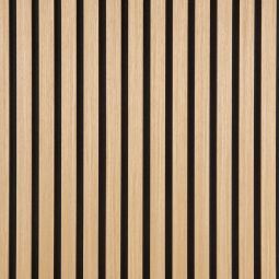 FibroTech panneau acoustique bois QUANTI Chêne clair Les panneaux muraux et de plafond 2440x520x18 mm améliorent l'acoustique de votre pièce et sont faciles à installer