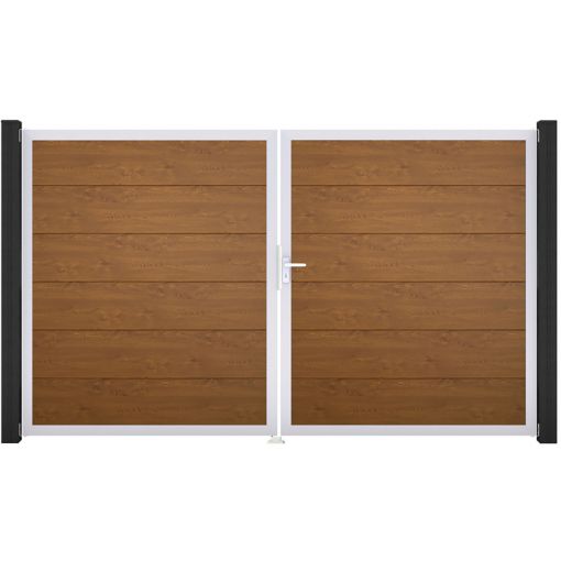 Portail double GroJa BasicLine PVC 2