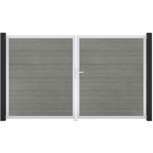 Portail double GroJa BasicLine PVC 2