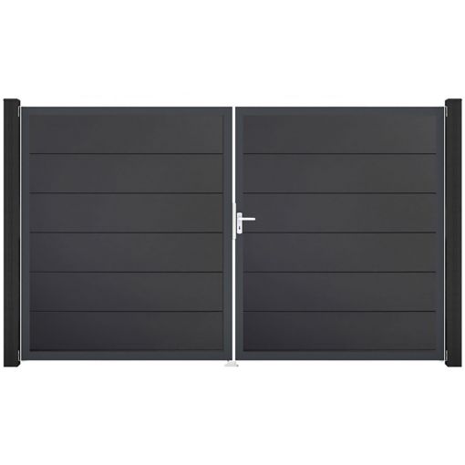Portail double GroJa BasicLine PVC 2