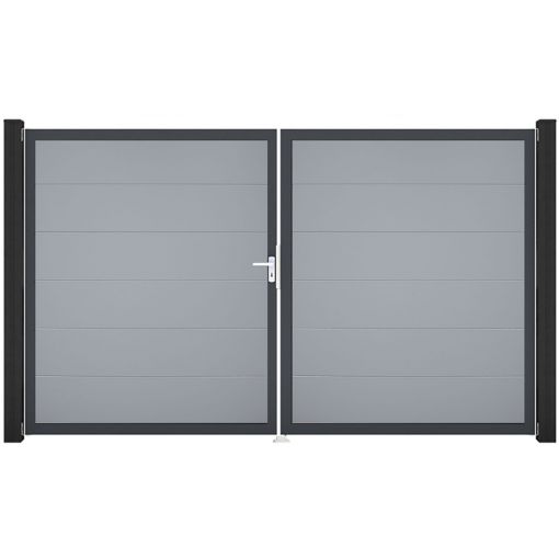 Portail double GroJa BasicLine PVC 2