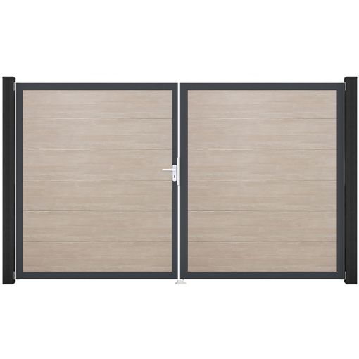 Portail double GroJa BasicLine PVC 2