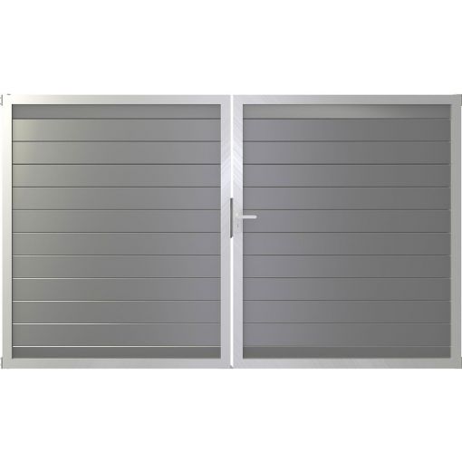 Portail double GroJa Lumino aluminium 2