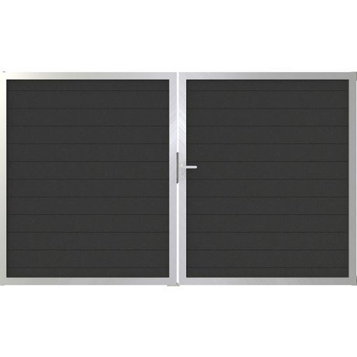 Portail double GroJa Lumino aluminium 2