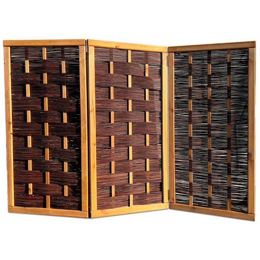 Paravent en osier 3 volets 2