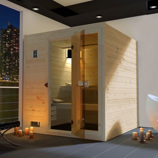 Sauna en bois massif weka 2