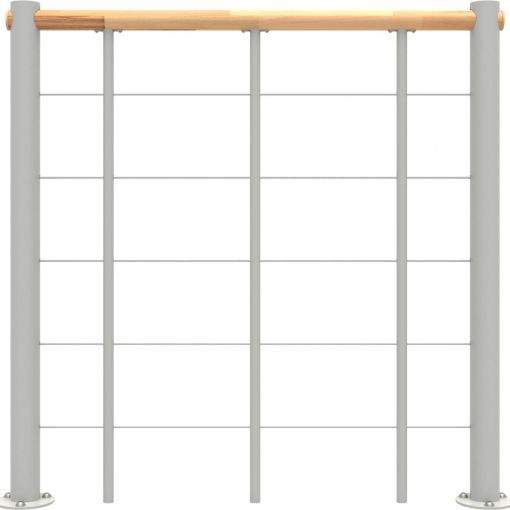 Minka balustrade blanche avec câbles 2