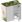 Binto cache poubelle pour 2 poubelles, acier inoxydable avec pot de fleur
