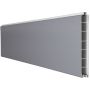 Clôture à emboîter étroite PVC GroJa BasicLine lame simple couleur gris argent panneau à lamelles 