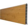 Clôture à emboîter étroite PVC GroJa BasicLine lame simple couleur chêne cendré natur panneau à lamelles 