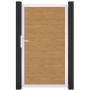 Portail simple GroJa BasicLine PVC pour clôture à lames emboîtables chêne naturel