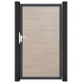 Portail simple GroJa BasicLine PVC pour clôture à lames emboîtables sheffield oak