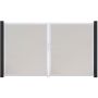 Portail double GroJa BasicLine PVC pour clôture emboîtables, couleur blanc