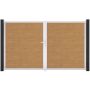 Portail double GroJa BasicLine PVC pour clôture emboîtables, couleur chêne naturel