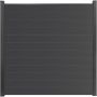 Clôture à emboîter étroite PVC GroJa BasicLine couleur gris anthracite panneau à lamelles 