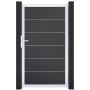 Porte clôture à lames GroJa BasicLine Premium PVC, couleur anthracite