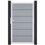 Porte clôture à lames GroJa BasicLine Premium PVC, couleur gris argent