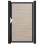 Portillon étroit GroJa BasicLine PVC clôture à lames, couleur sheffield oak