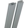GroJa kit de listes adaptatrices alu pour insertion design clôture à lames gris argent