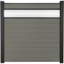 Clôture à lames Solid GroJa panneau de confidentialité et insert design en verre ESG de 30 cm, gris anthracite