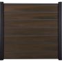 Clôture GroJa Solid Grande Premium panneau à composer couleur noyer co-extrudée palissade