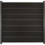 Clôture GroJa Solid Grande Premium panneau à composer noir co-extrudée palissade