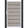 Portillon pour clôture emboîtable GroJa Solid Grande Premium, bi-color sable