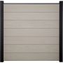 GroJa Solid Grande Clôture Pare-vue Bi-Color Sable Barrière à lamelles