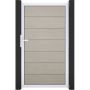 Portillon pour clôture emboîtable GroJa Solid Grande, bi-color sable co-extrudé