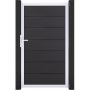 Portillon pour clôture emboîtable GroJa Solid Grande, gris anthracite co-extrudé