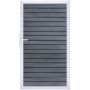 Portail clôture emboîtables GroJa Solid Rhombe en BPC, couleur gris pierre co-extrudé