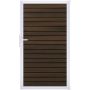 Portail clôture emboîtables GroJa Solid Rhombe en BPC, couleur noyer co-extrudé