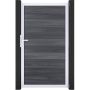 Portillon clôture emboîtable GroJa Solid, gris pierre co-extrudé