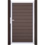 Portillon clôture emboîtable GroJa Solid couleur Terra