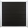 Clôture occultante GroJa Viento gris anthracite avec cadre en aluminium argent EV1, panneau à lames