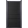 Clôture occultant GroJa Viento verticale gris anthracite avec cadre en aluminium anthracite DB 703, panneau à lames