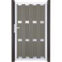 Portillon clôture prête à poser occultante, GroJa gris anthracite