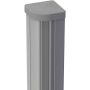 Poteau d'angle alu variable Clôture à lames GroJa gris argent
