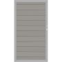 Portail jardin bois composite gris, TraumGarten SYSTEM WPC, cadre argent