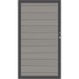 Portail jardin bois composite gris, TraumGarten SYSTEM WPC, cadre anthracite