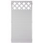 Clôture brise-vue à lames blanche avec treillis décoratif T&J LIGHTLINE