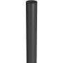 Poteau Biohort à sceller dans du béton pour clôture d'occultation gris foncé métallisé