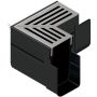 ACO Slimline élément d´angle avec grille d’angle en acier inoxydable
